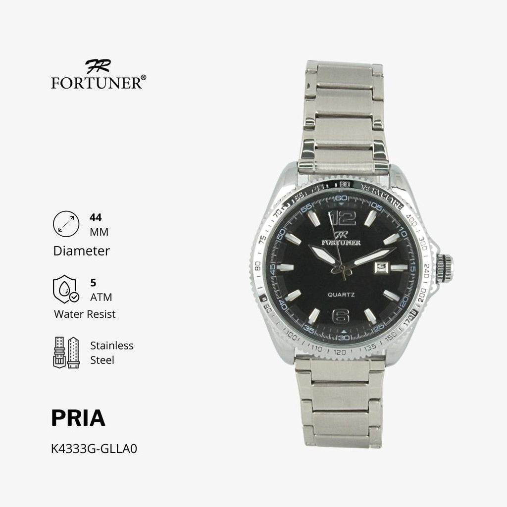 Fortuner Jam Tangan Analog Pria Water Resistant Rantai Wynnsfield