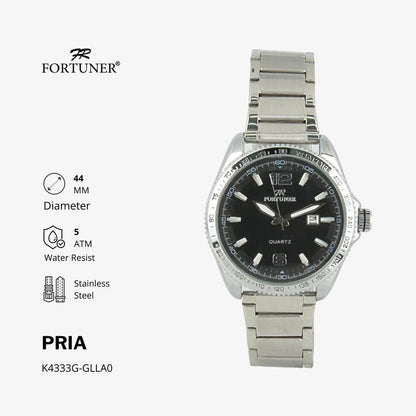 Fortuner Jam Tangan Analog Pria Water Resistant Rantai Wynnsfield