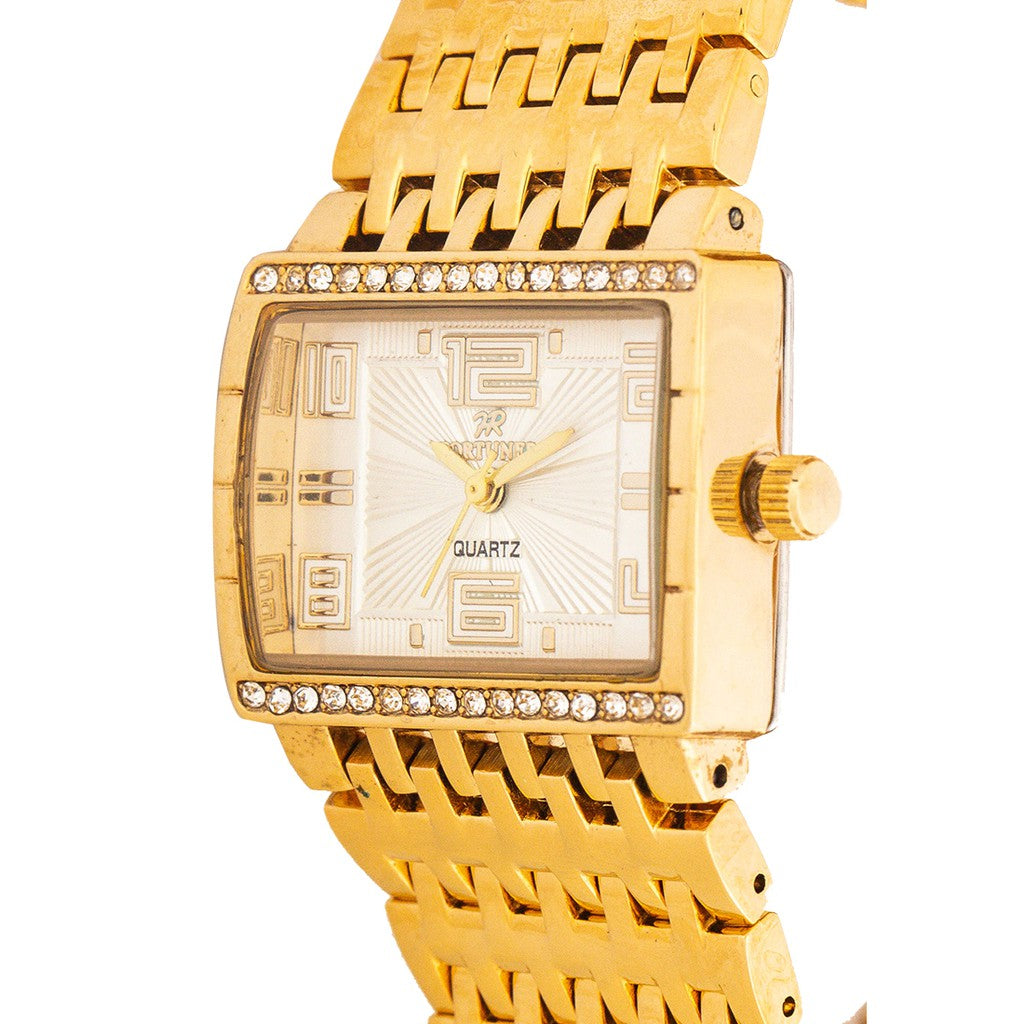 Fortuner Jam Tangan Analog Wanita Gold Water Resist Brielle