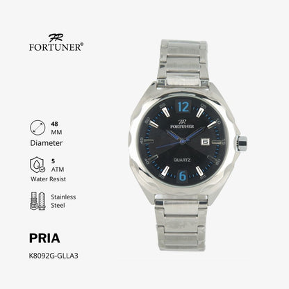 Fortuner Jam Tangan Analog Pria Water Resistant Rantai Hargun