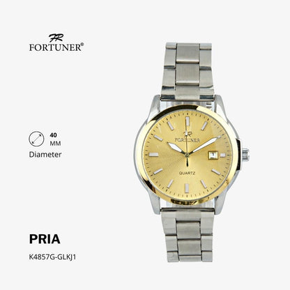 Fortuner Jam Tangan Analog Pria Water Resistant Rantai Hardin