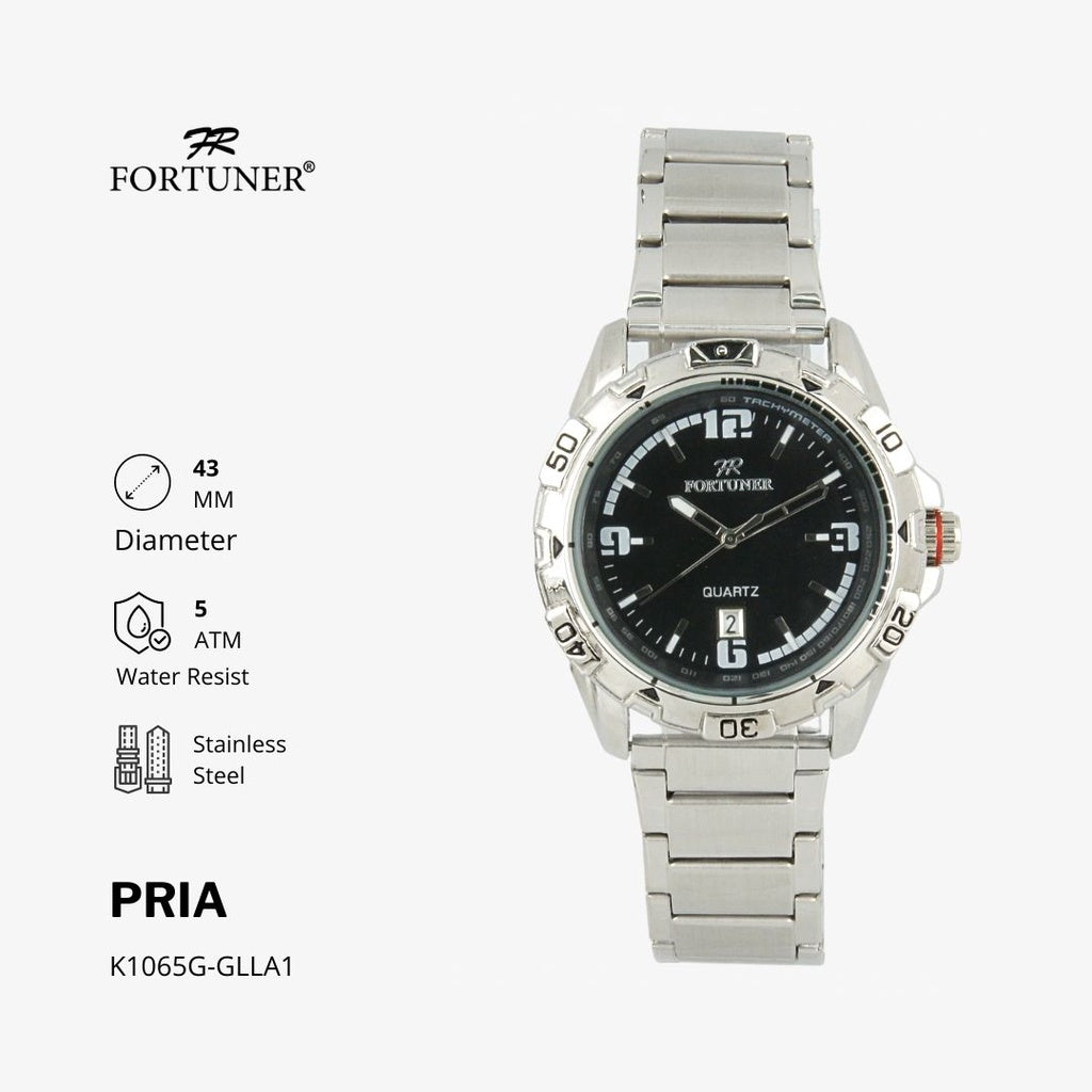 Fortuner Jam Tangan Analog Pria Water Resistant Rantai William