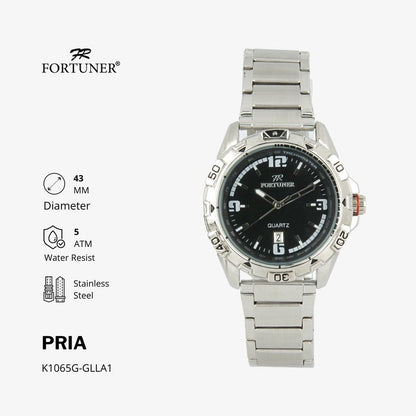 Fortuner Jam Tangan Analog Pria Water Resistant Rantai William