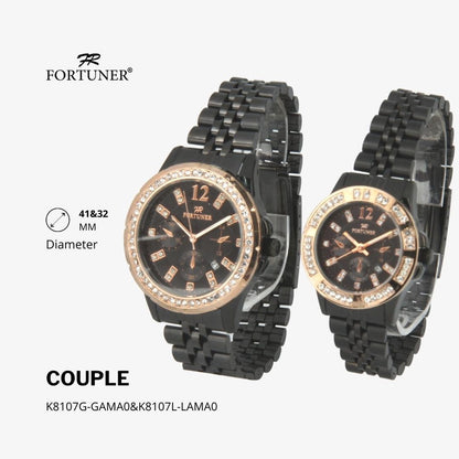 Fortuner Jam Tangan Couple Tahan Air Stainless Analog Fashion Water Resist Charly