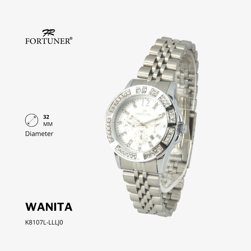 Fortuner Jam Tangan Wanita Analog Water Resist Tahan Air Rantai Stainless Ximena