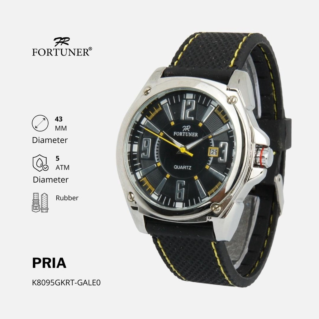 Fortuner Jam Tangan Pria Analog Water Resistant Rubber Branko