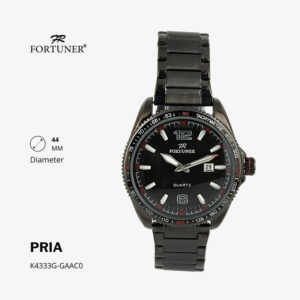 Fortuner Jam Tangan Analog Pria Water Resistant Rantai Hurley