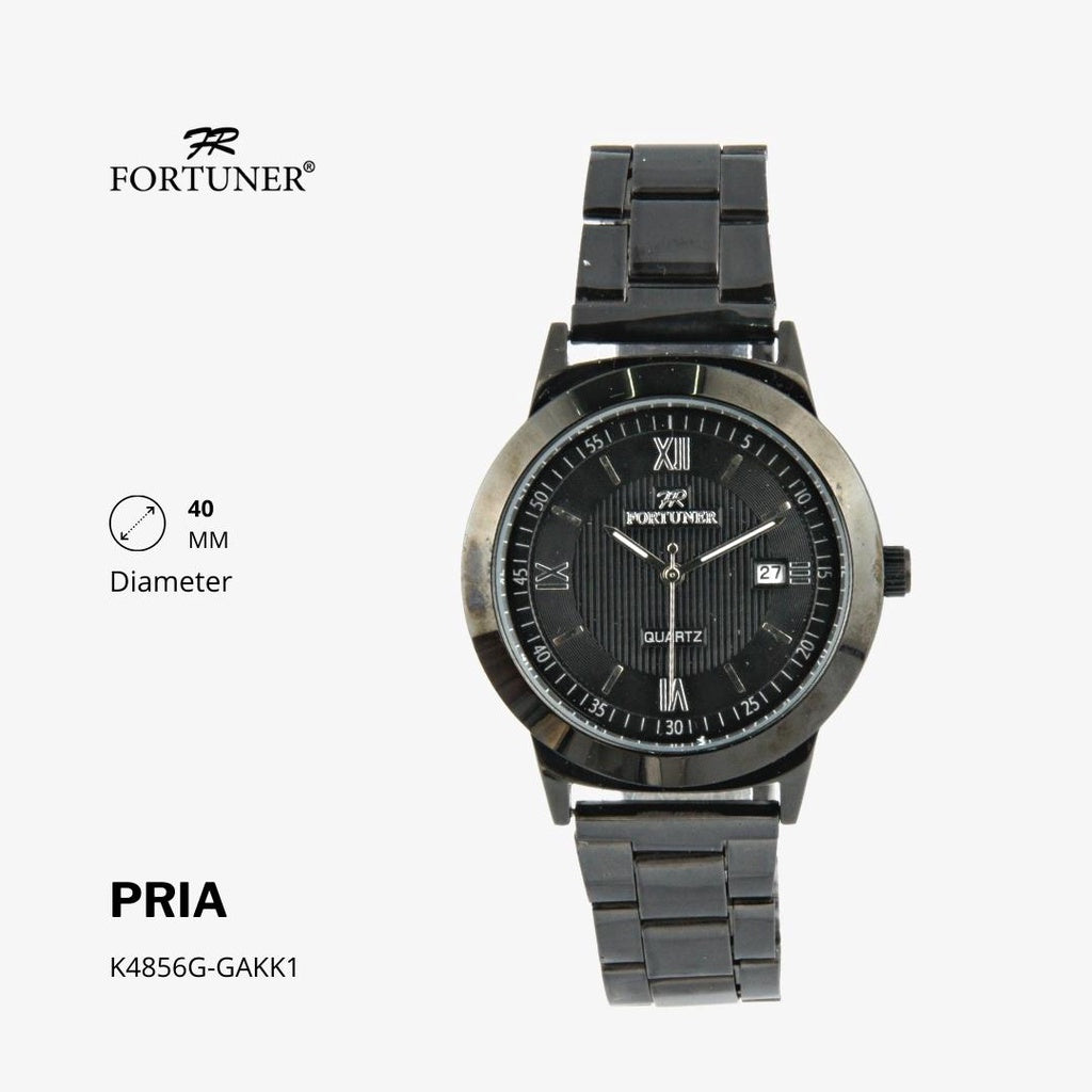 Fortuner Jam Tangan Analog Pria Water Resistant Rantai Hermie