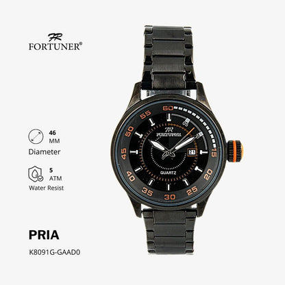 Fortuner Jam Tangan Analog Pria Water Resistant Rantai Harlon