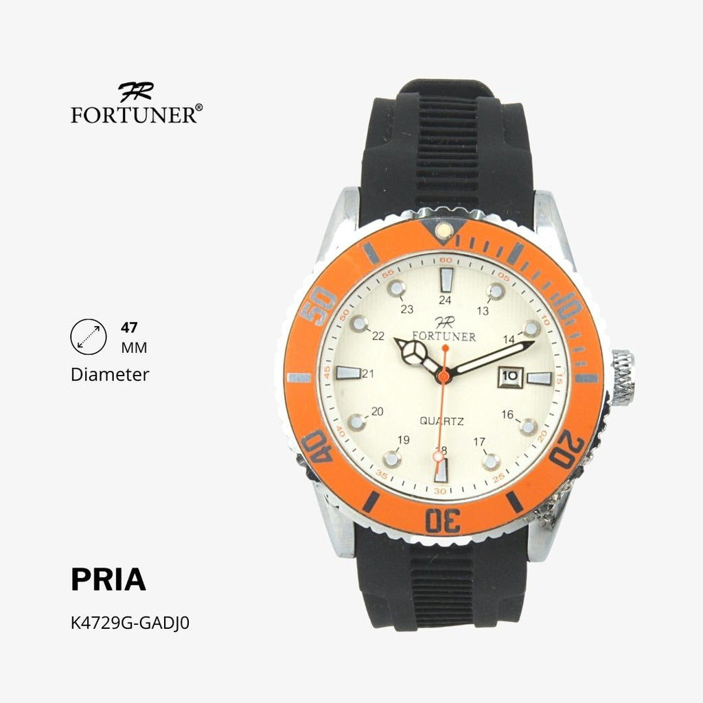 Fortuner Jam Tangan Analog Pria Rubber Water Resistant Hercules
