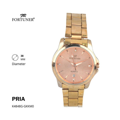 Fortuner Jam Tangan Couple Analog Water Resistant Rantai Shenandoah