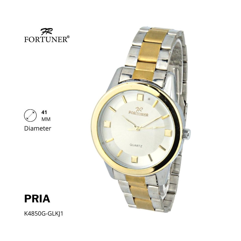 Fortuner Jam Tangan Analog Pria Water Resistant Rantai Halver