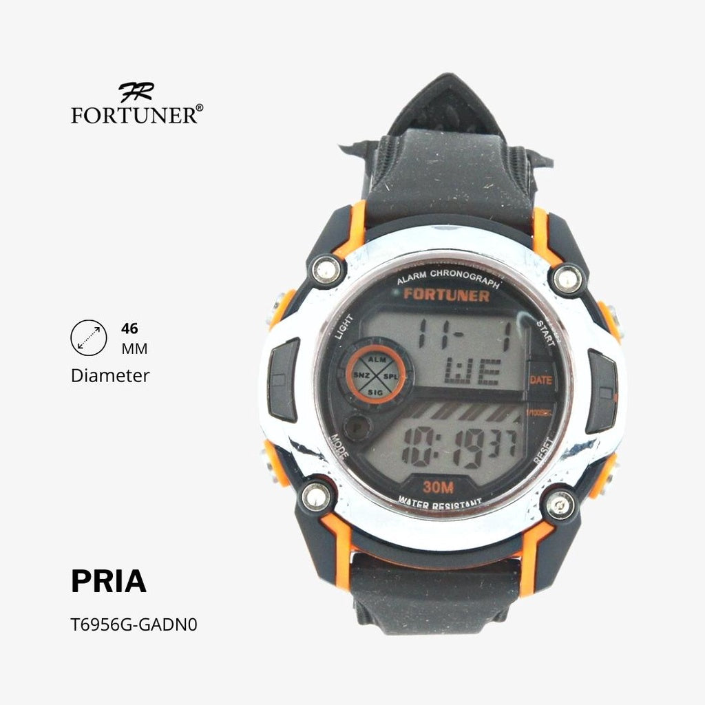 Fortuner Jam Tangan Sports Digital Pria Rubber Strap Water Resistant Guillermo