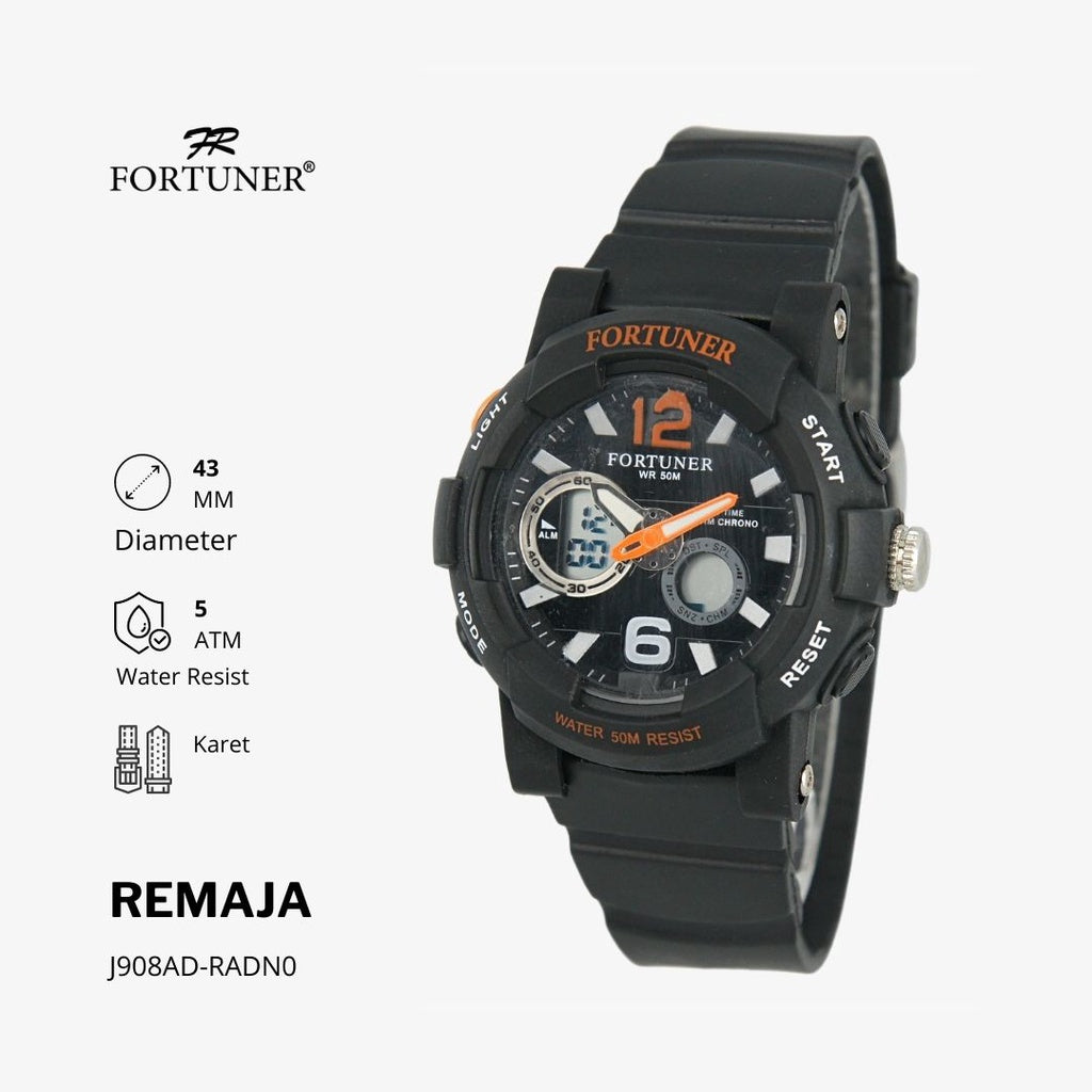 Fortuner Jam Tangan Remaja Analog-Digital Water Resist Rubber Tibold