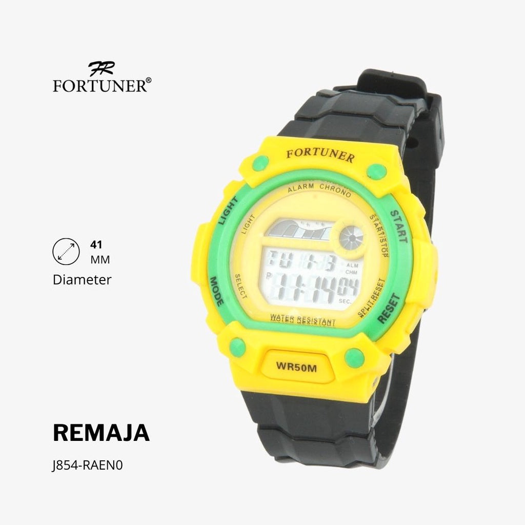 Fortuner Jam Tangan Remaja Digital Chrono Water Resist Rubber Sivney