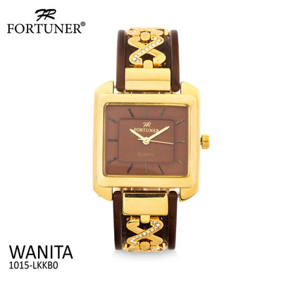 Fortuner Jam Tangan Analog Wanita Gold Water Resist Brenda