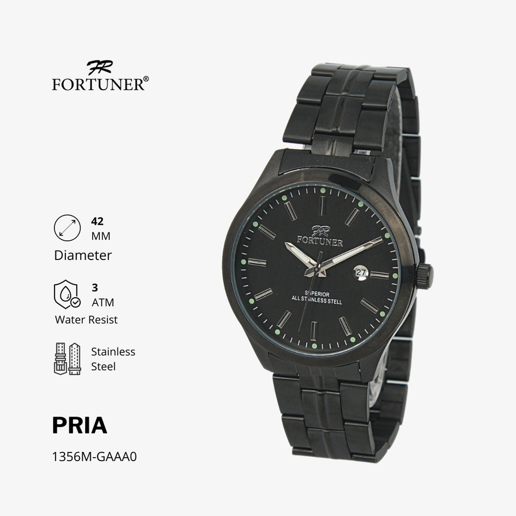 Fortuner Jam Tangan Pria Analog Water Resist Superior All Stainless Tyre