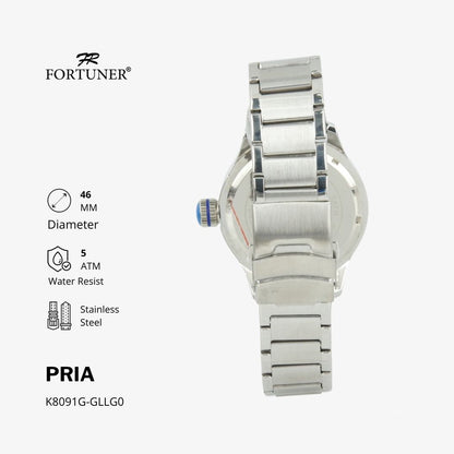 Fortuner Jam Tangan Analog Pria Water Resistant Rantai Wynndham