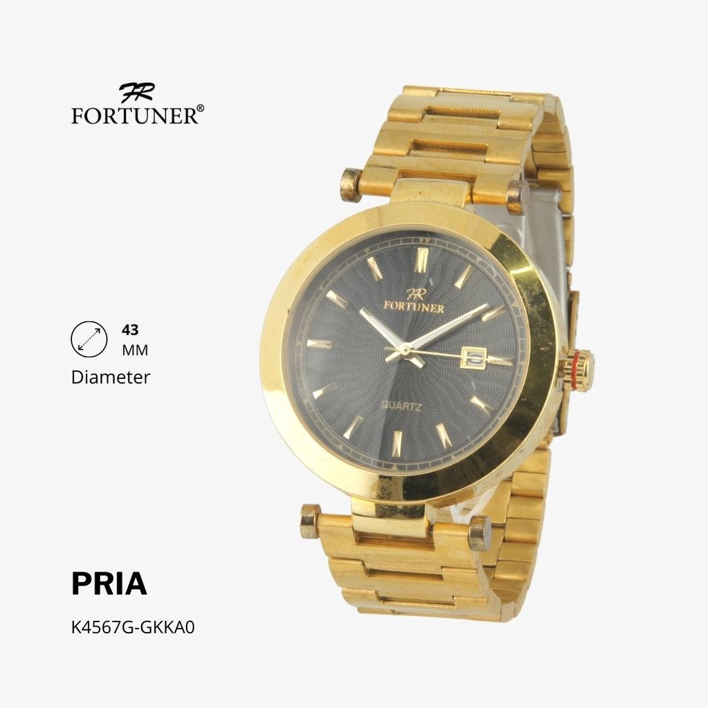 Fortuner Jam Tangan Analog Pria Water Resistant Rantai Theodore