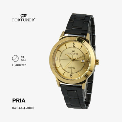 Fortuner Jam Tangan Fashion Classic Analog Pria Water Resistant Rantai Hyrum