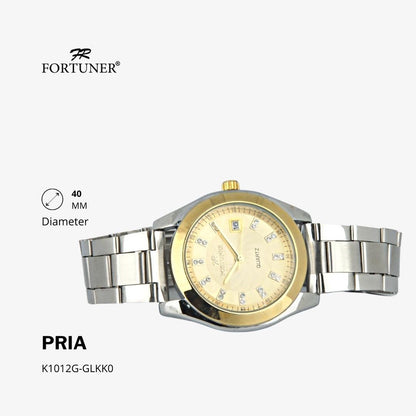 Fortuner Jam Tangan Fashion Analog Pria Water Resistant Rantai Hampton