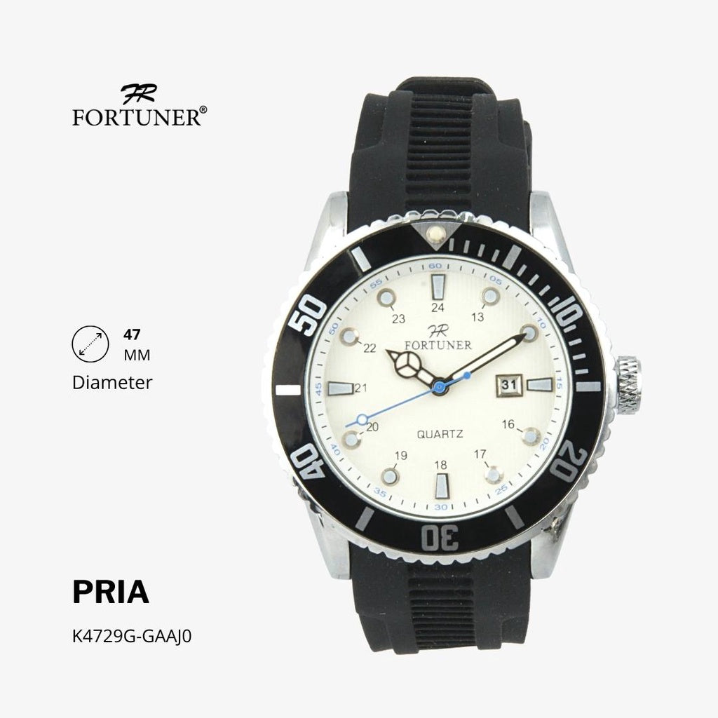 Fortuner Jam Tangan Analog Pria Rubber Water Resistant Hercules