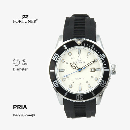 Fortuner Jam Tangan Analog Pria Rubber Water Resistant Hercules