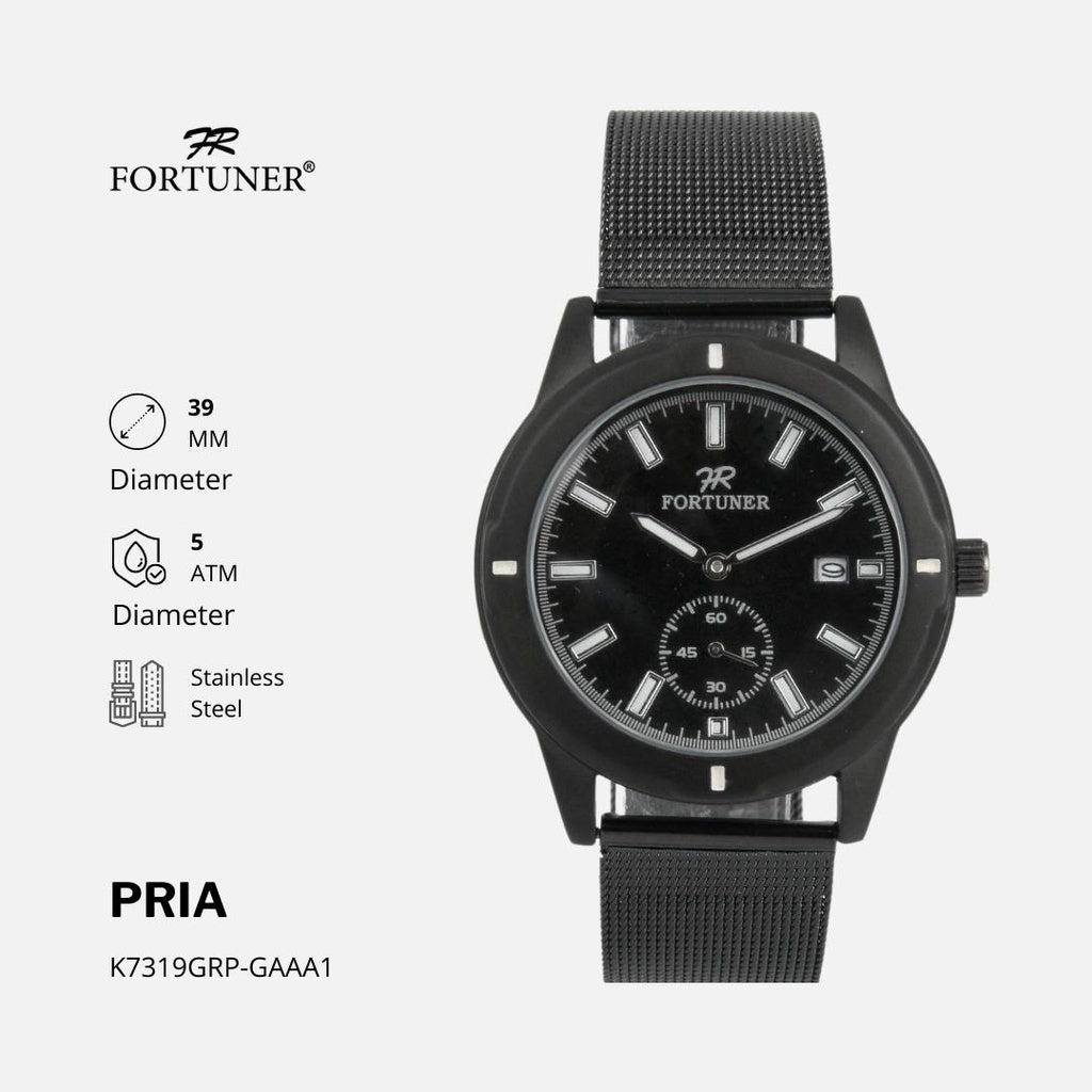 Fortuner Jam Tangan Rantai Pria Korea Original Milanese Antshel