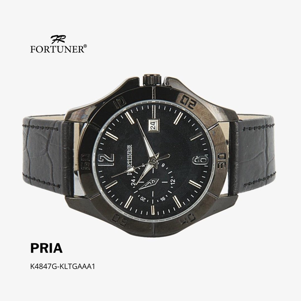 Fortuner Jam Tangan Analog Pria Kulit Water Resistant Abigail