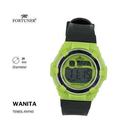 Fortuner Jam Tangan Wanita Digital Water Resist Rubber Fyona