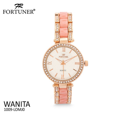 Fortuner Jam Tangan Analog Wanita Rosegold Water Resistant Alondra