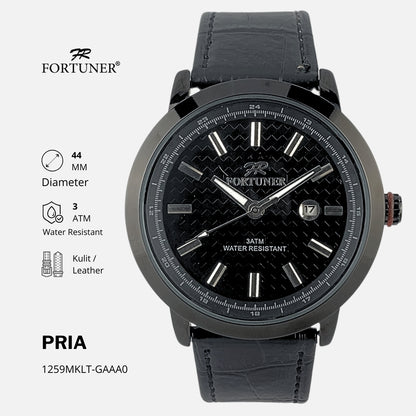 Fortuner Jam Tangan Pria Analog Formal Quartz Tahan Air Rantai Pasir Kulit Tanggal Original Kaden