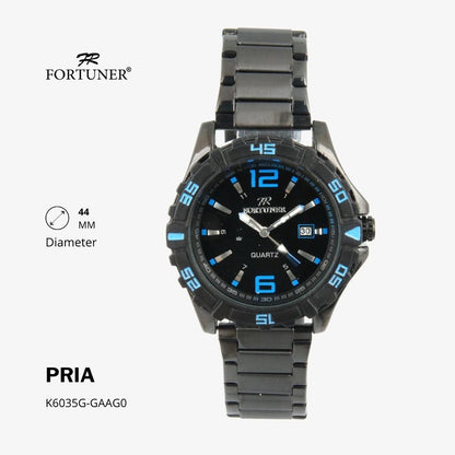 Fortuner Jam Tangan Analog Pria Water Resistant Rantai Hiromi