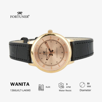 Fortuner Jam Tangan Analog Wanita Kulit Water Resistant Heleanor