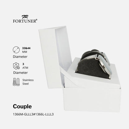 Fortuner Jam Tangan Couple Analog Water Resistant Rantai Pasir Milanese Elois