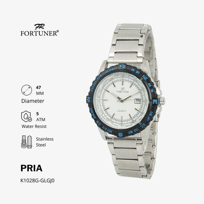 Fortuner Jam Tangan Analog Pria Water Resistant Rantai Wynten