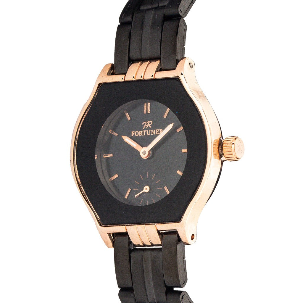 Fortuner Jam Tangan Wanita Analog Black Rosegold Water Resistant Alici