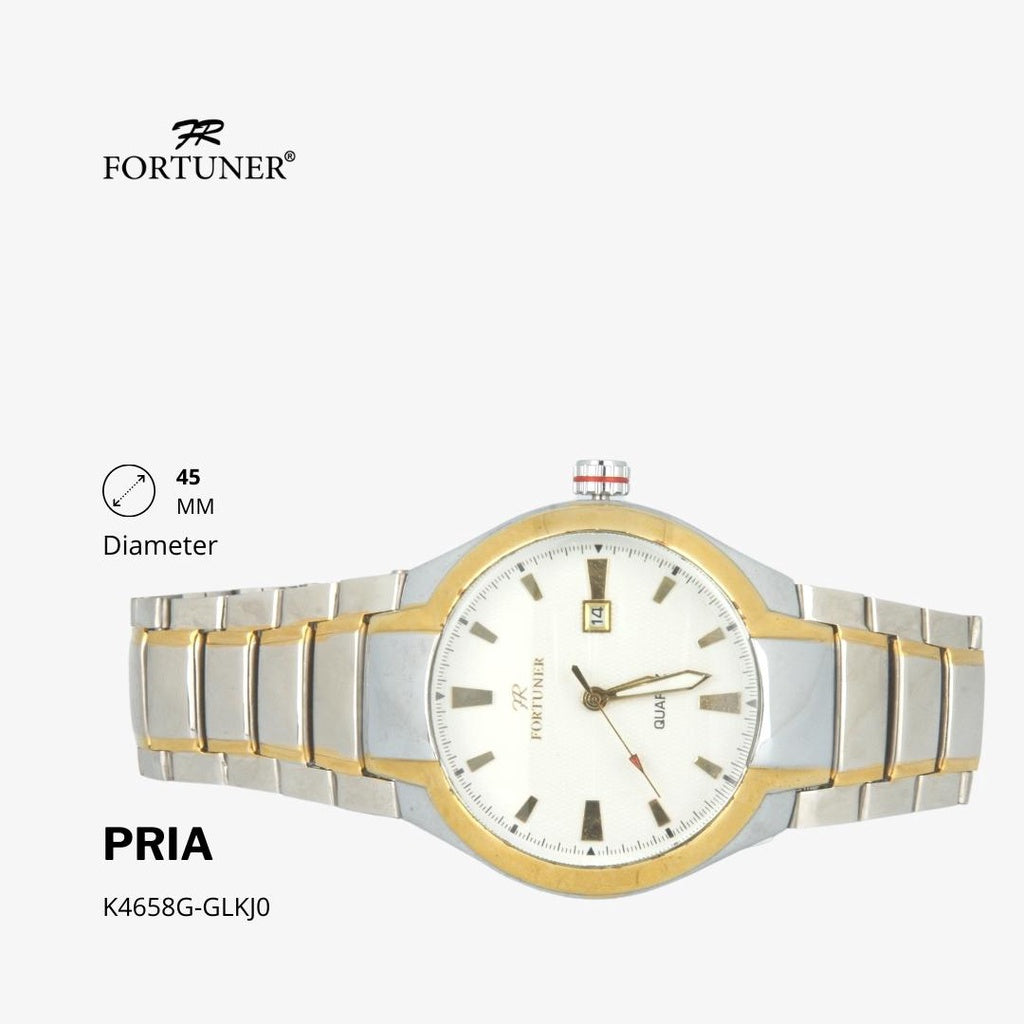 Fortuner Jam Tangan Analog Pria Water Resistant Rantai Thomas