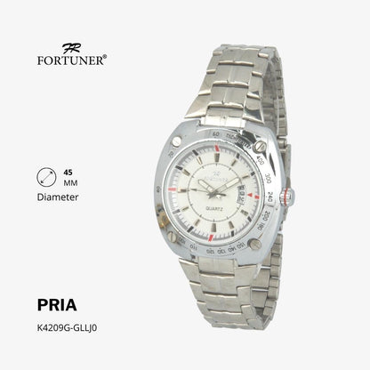 Fortuner Jam Tangan Fashion Pria Analog Water Resistant Rantai Stainless Deluxe Series Heywood