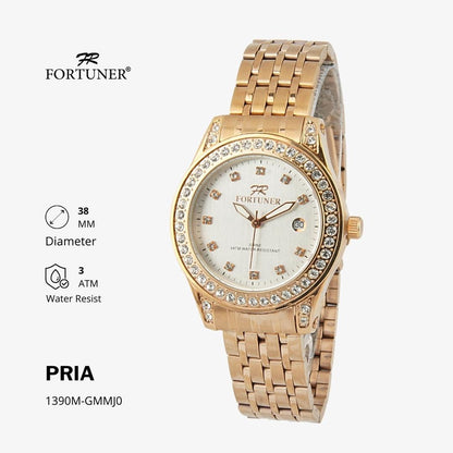 Fortuner Jam Tangan Analog Pria Water Resistant Rantai Hamlyn