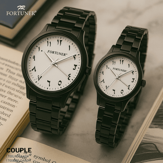 Fortuner Jam Tangan Couple/Pasangan Angka Arab Analog Water Resist Talbert