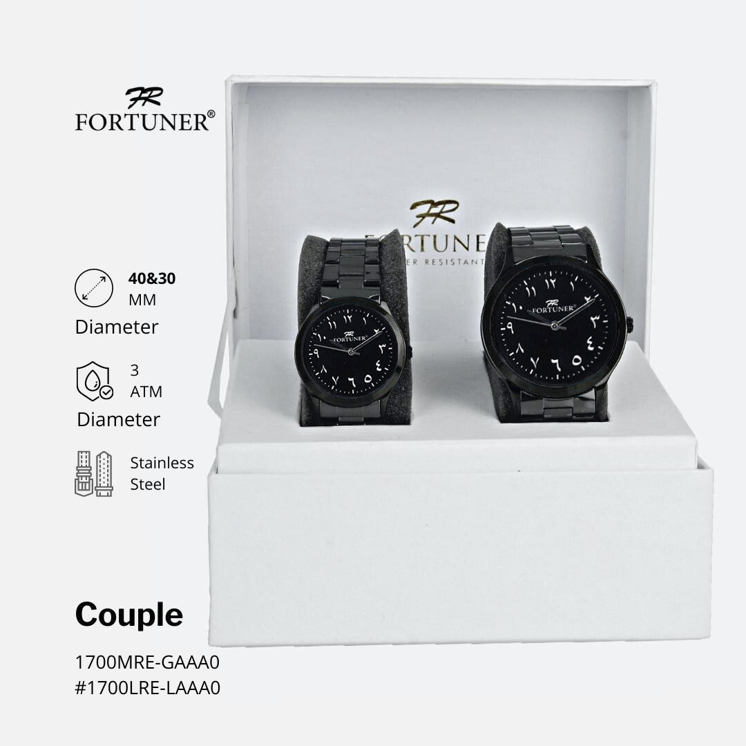 Fortuner Jam Tangan Couple/Pasangan Angka Arab Analog Water Resist Talbert