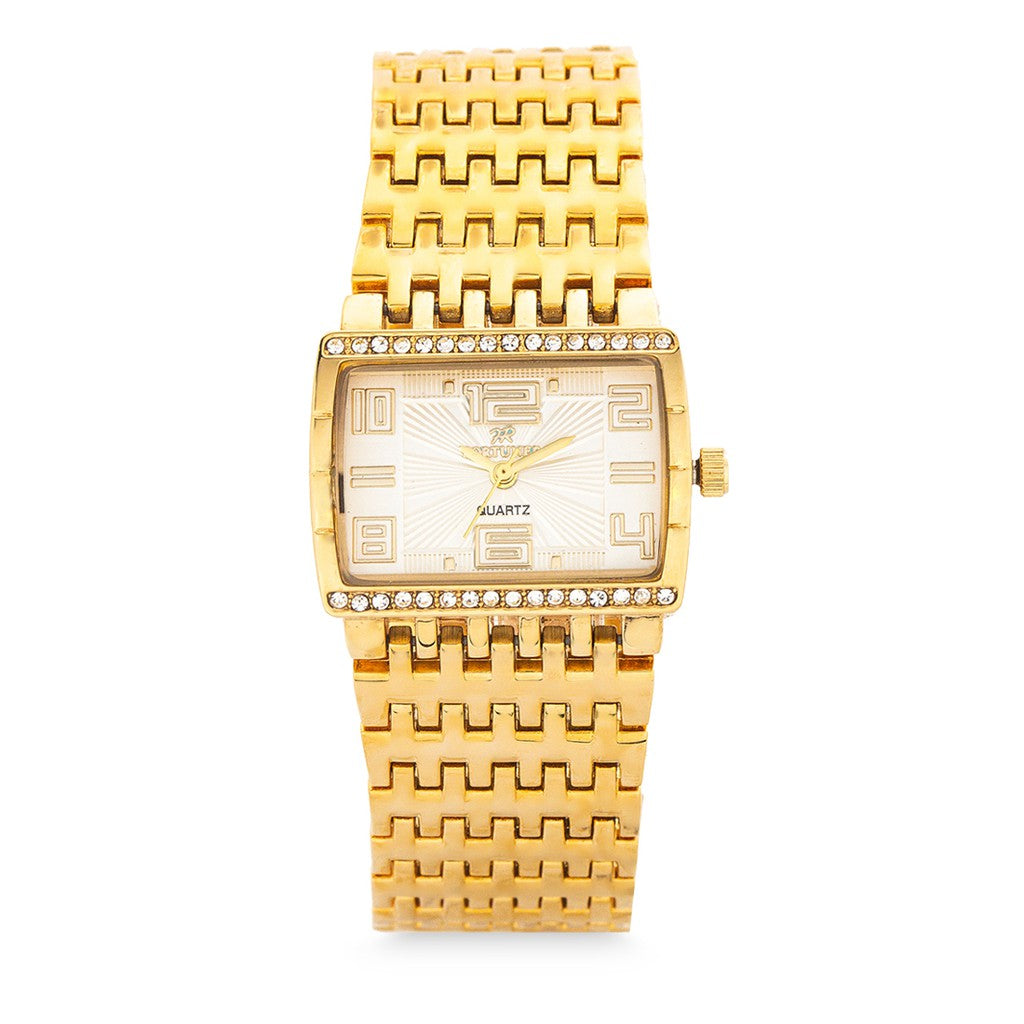 Fortuner Jam Tangan Analog Wanita Gold Water Resist Brielle