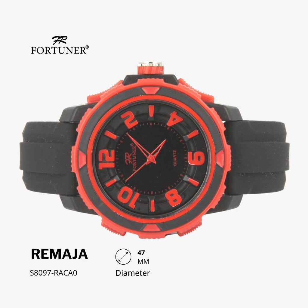 Fortuner Jam Tangan Analog Remaja Sport Water Resist Rubber Hirsch