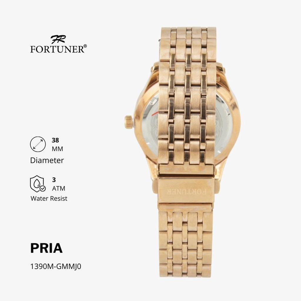 Fortuner Jam Tangan Analog Pria Water Resistant Rantai Hamlyn