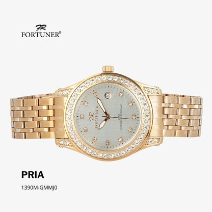 Fortuner Jam Tangan Analog Pria Water Resistant Rantai Hamlyn