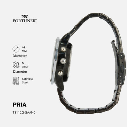 Fortuner Jam Tangan Pria Analog Digital Strap Stainless Bowin