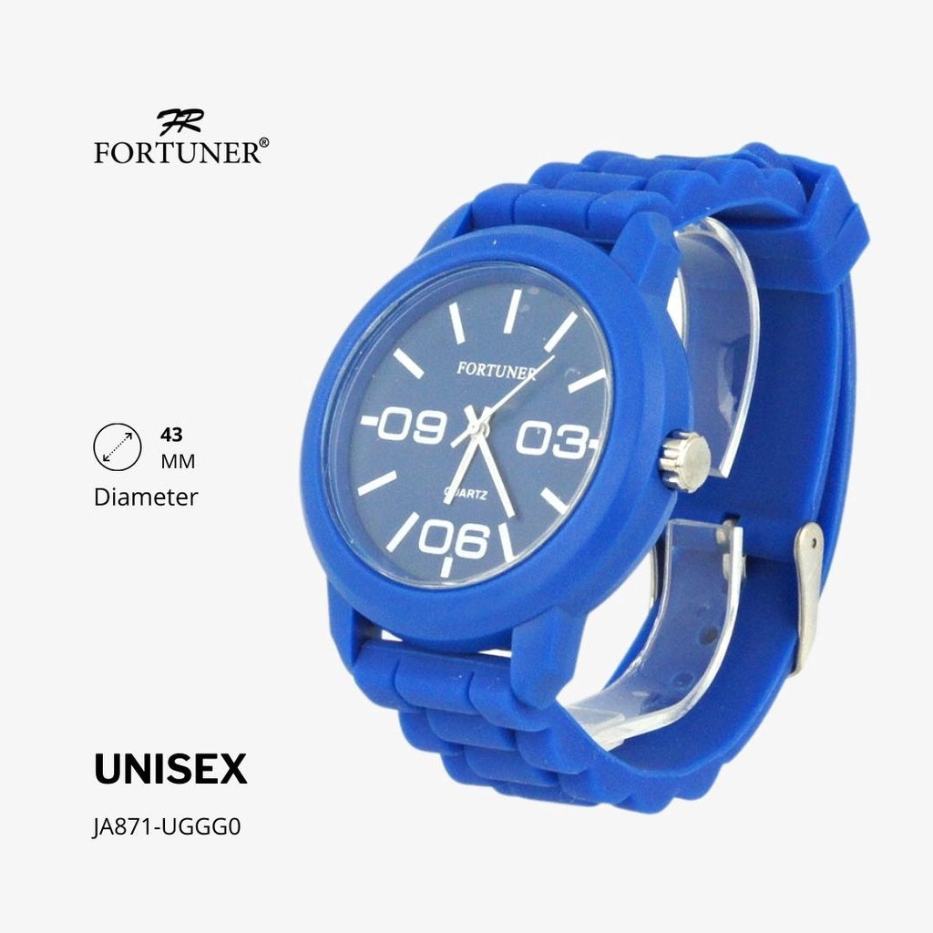 Fortuner Jam Tangan Fashion Analog Pria Wanita Unisex Rubber Original Cassady