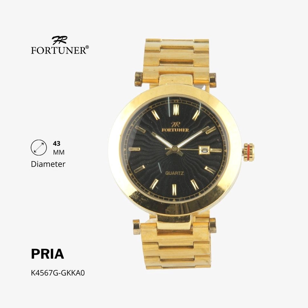 Fortuner Jam Tangan Analog Pria Water Resistant Rantai Theodore