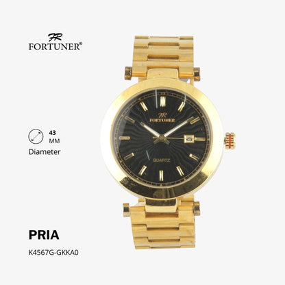 Fortuner Jam Tangan Analog Pria Water Resistant Rantai Theodore